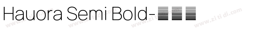 Hauora Semi Bold字体转换
